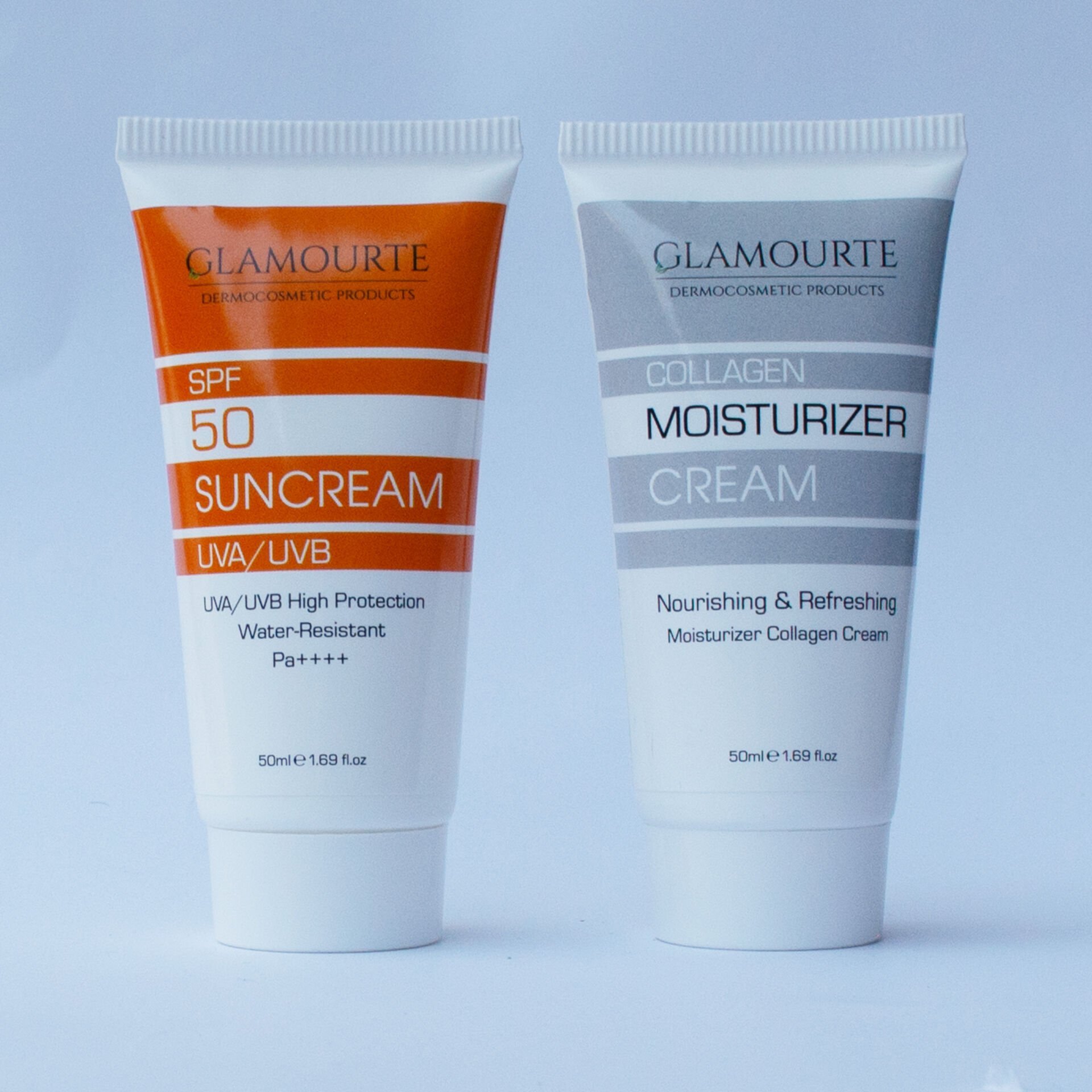 GLAMOURTE Yaşlanma Karşıtı Kolajen Krem & Spf 50+ Güneş Kremi Avantaj Paketi